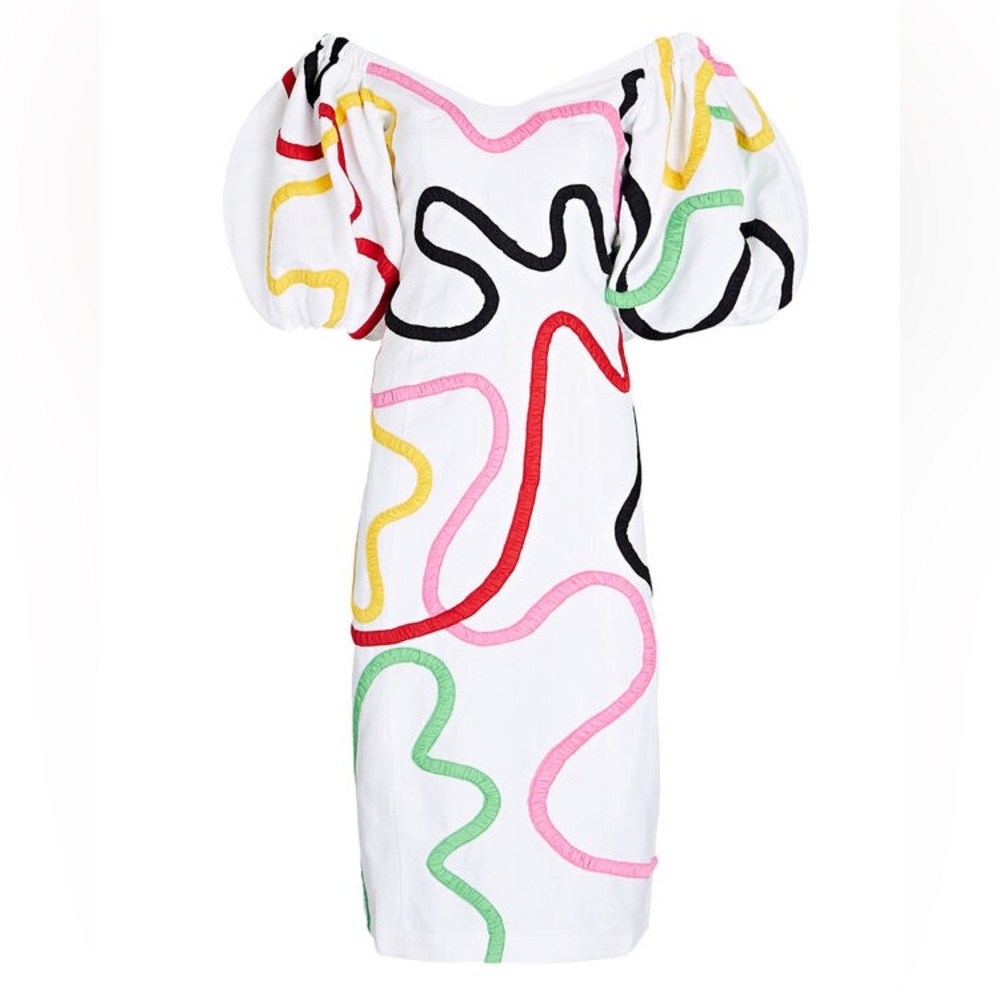 Mara Hoffman Namari Off Shoulder Linen Dress 8